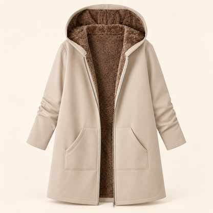Ava | Cosy Sherpa-Lined Hooded Coat