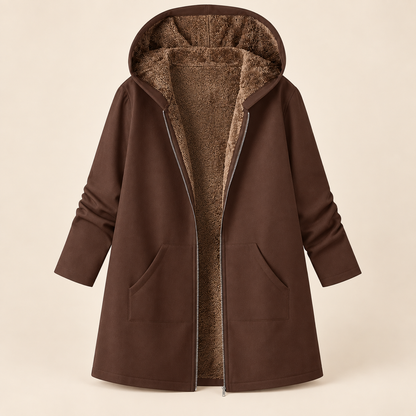 Ava | Cosy Sherpa-Lined Hooded Coat