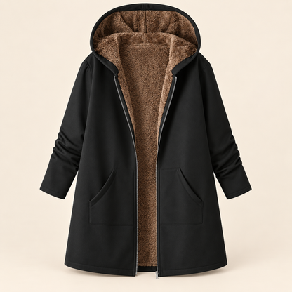 Ava | Cosy Sherpa-Lined Hooded Coat