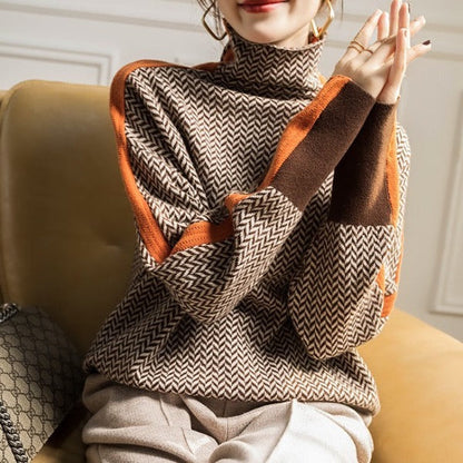Eleonora - Herringbone Turtleneck
