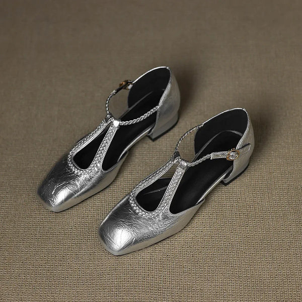 Estelle | Retro Leather Flats