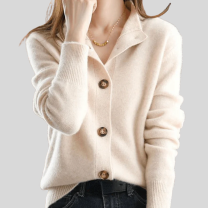 Claire - Retro Cashmere Cardigan