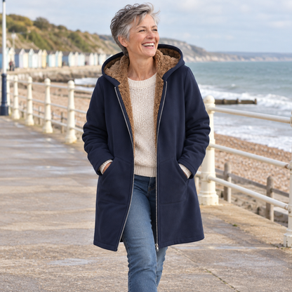 Ava | Cosy Sherpa-Lined Hooded Coat