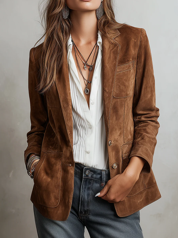Cristina - Vintage Brown Blazer