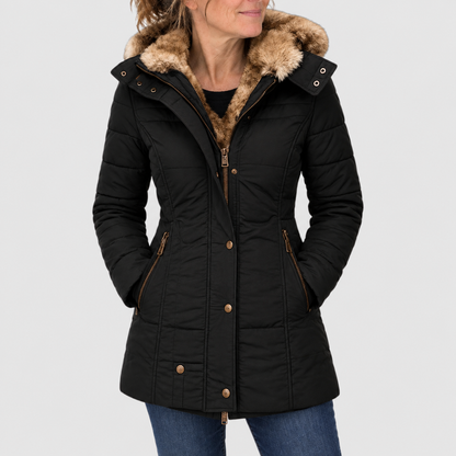 Bruna™ | Quilted Parka with Faux Fur Hood