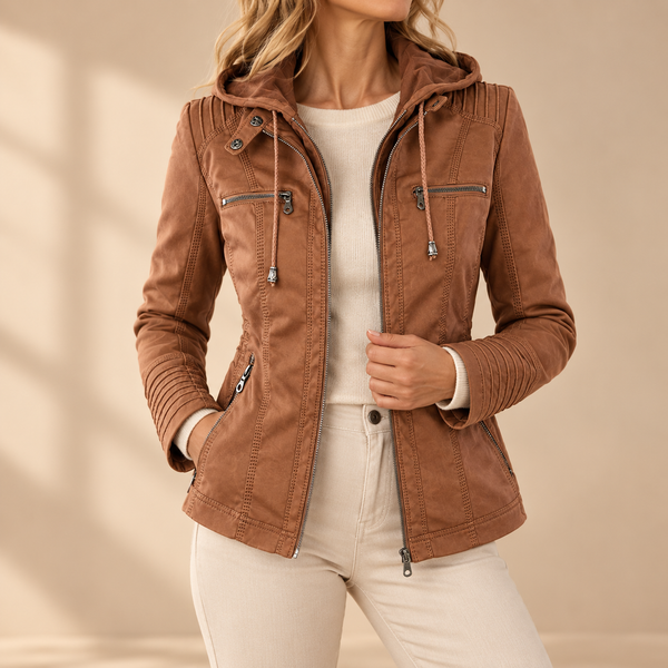 Callista | Hooded Moto Jacket