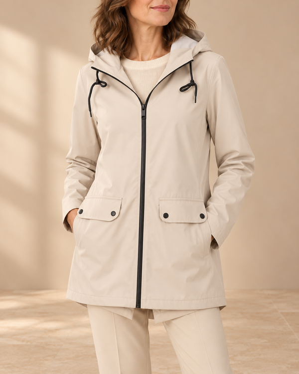 Lorraine | Hooded Waterproof Longline Rain Jacket