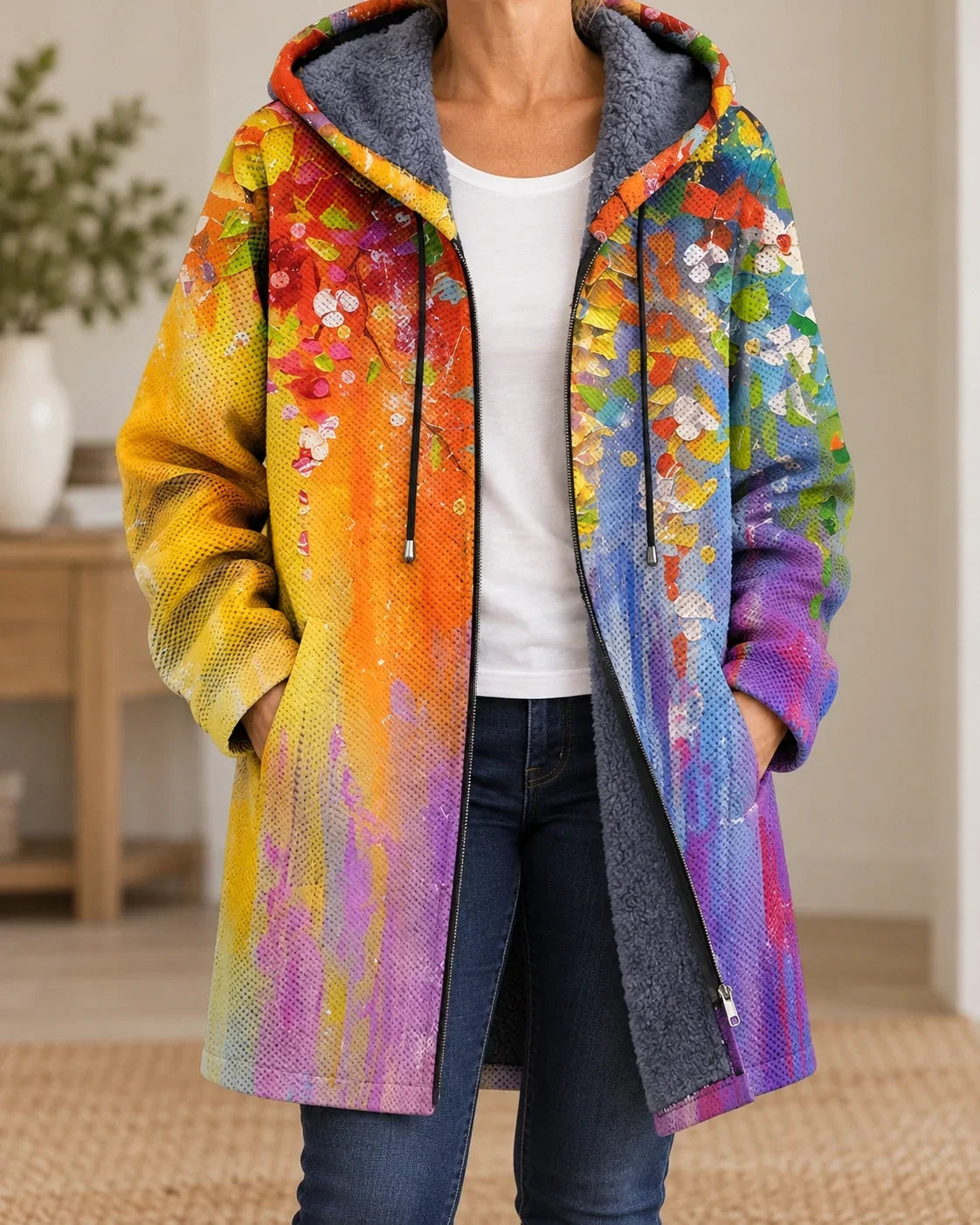 Rosalind | Artistic Hooded Cardigan