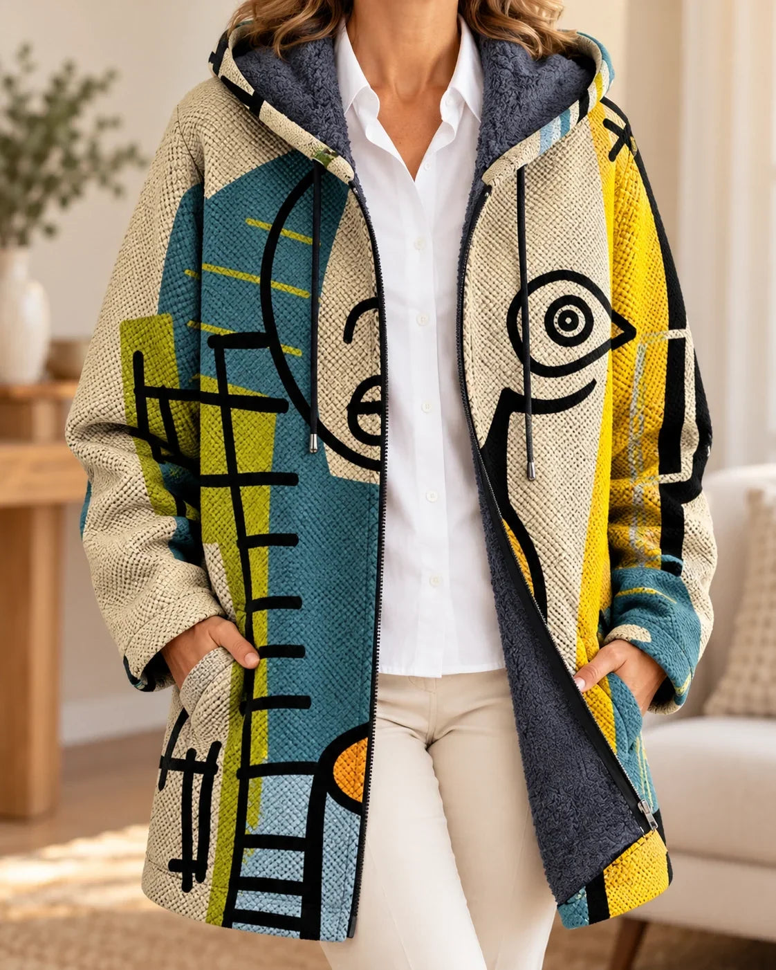 Gareth | Artistic Hooded Cardigan