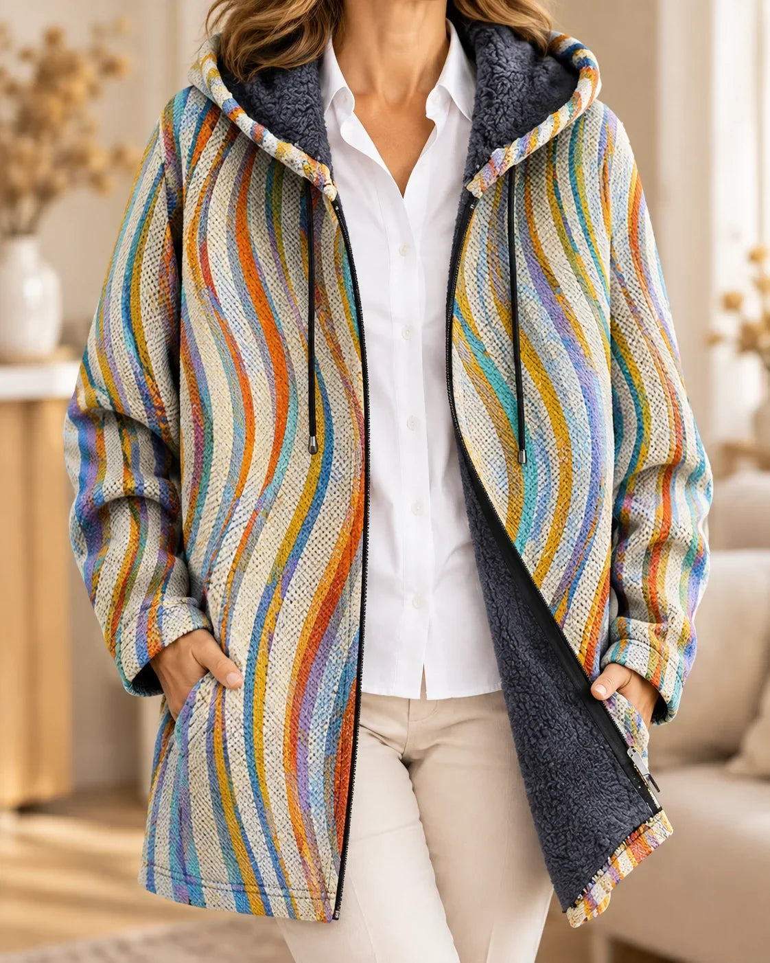 Warren | Artistic Hooded Cardigan