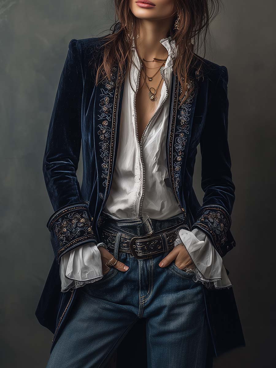 Lily - Elegant Velvet Jacket