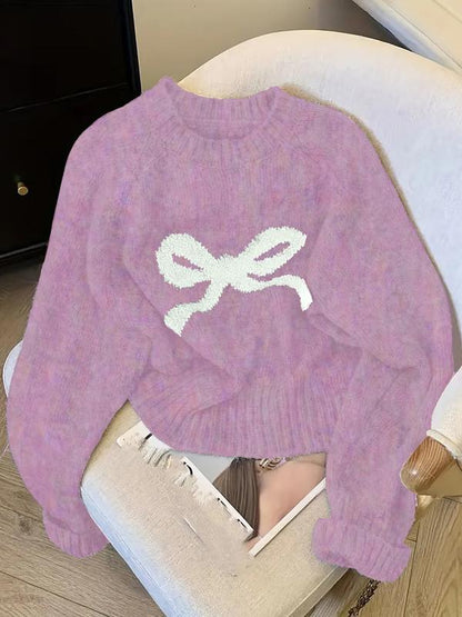 GRACIE™ - Elegant Bow Knit Sweater for Fall & Winter Fashion