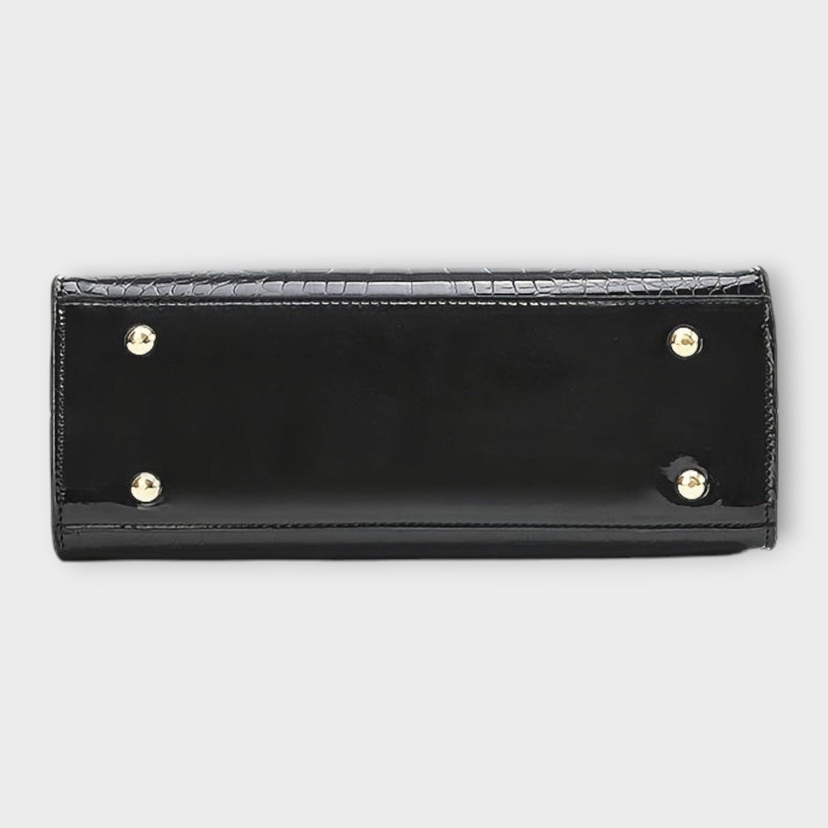Maison Verdelle -  Shiny Crocodile Skin Pattern Handbag