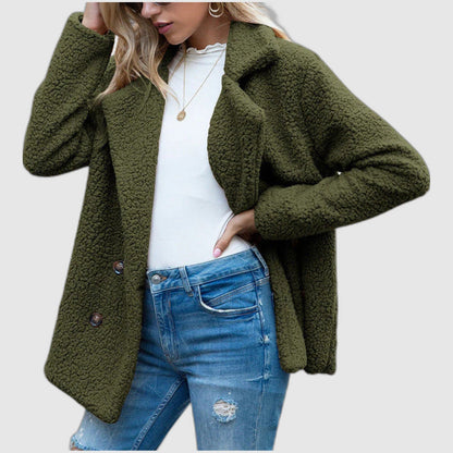 Delia | Teddy Coat with Collar