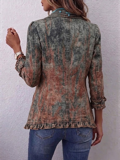 Flaminia | Vintage Jacket with Textured Ombre Print