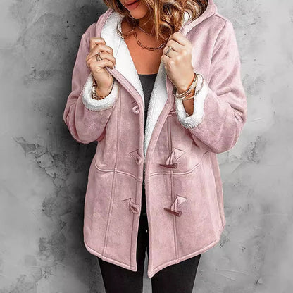 Tess | Suede Coat with Fleece Lining