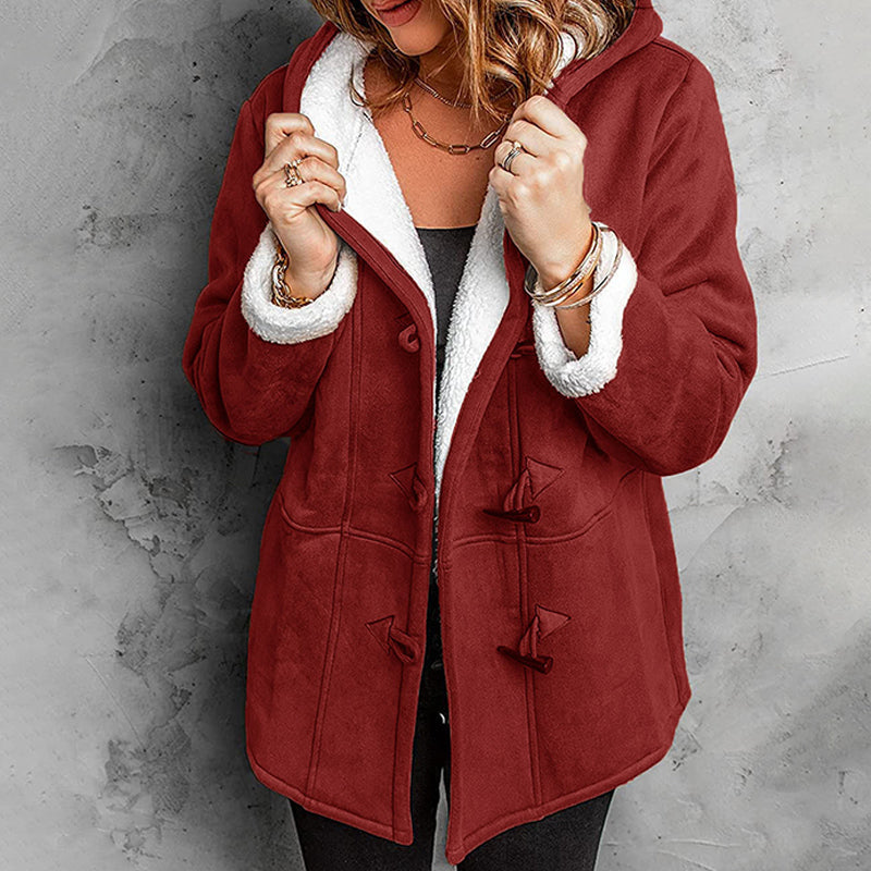 Tess | Suede Coat with Fleece Lining