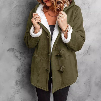 Tess | Suede Coat with Fleece Lining
