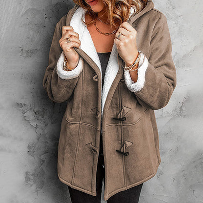 Tess | Suede Coat with Fleece Lining