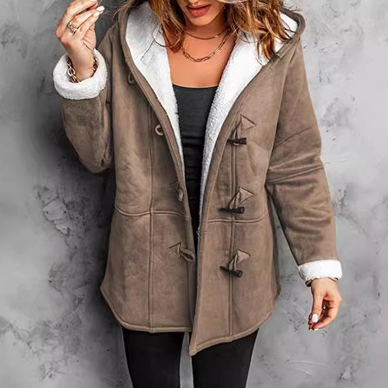 Tess | Suede Coat with Fleece Lining