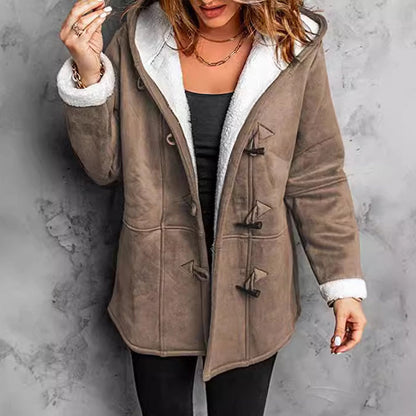Tess | Suede Coat with Fleece Lining