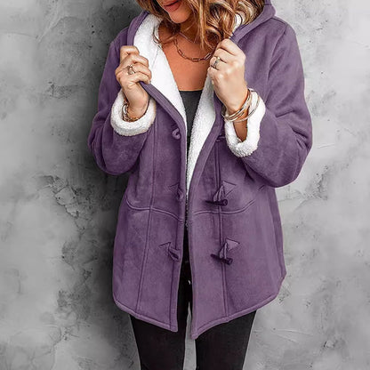 Tess | Suede Coat with Fleece Lining