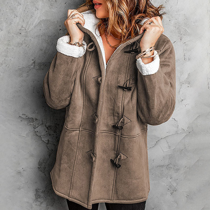 Tess | Suede Coat with Fleece Lining